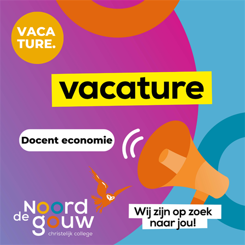 Vacature docent economie